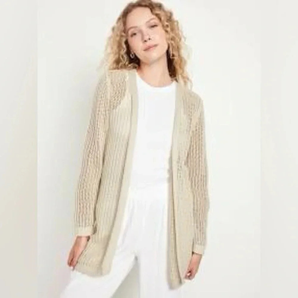 Like New! Old Navy Open-Front Longline Sweater, Size XL (16/18), Cozy Cashmere